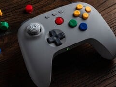经典灰 8bitDo 64 蓝牙控制器的价格高于其他颜色。(图片来源：8BitDo）