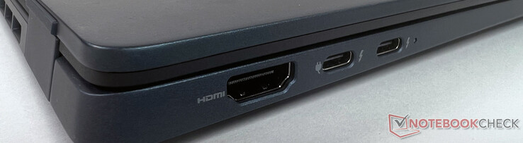 左：1x HDMI、2x Thunderbolt