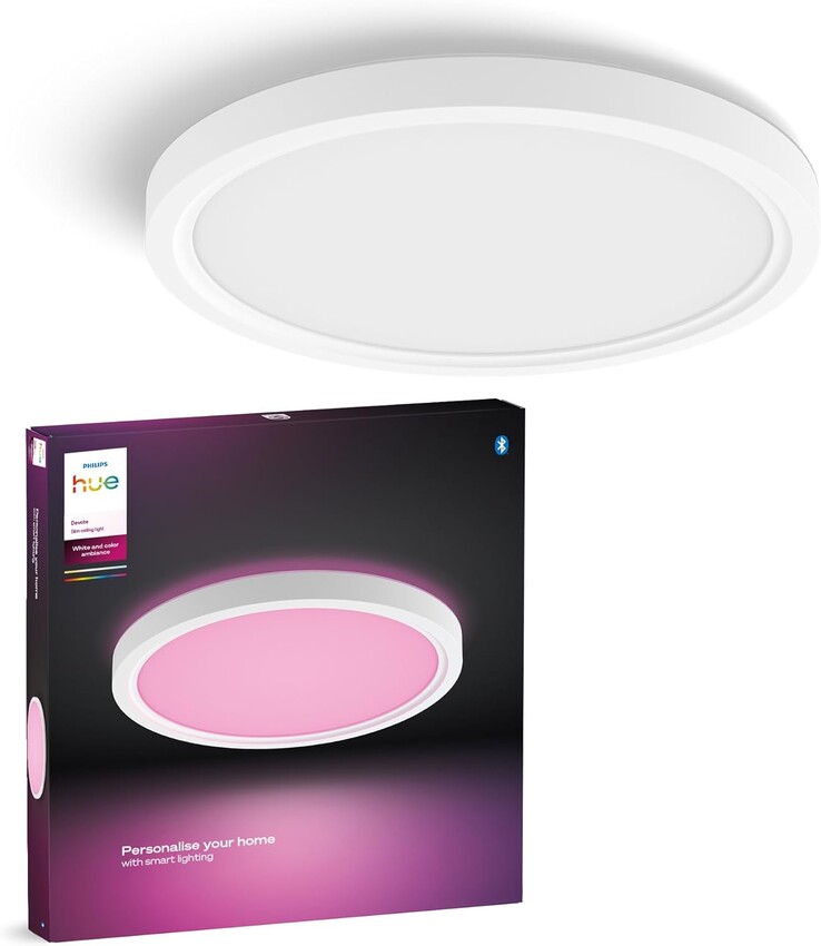 飞利浦 Hue Devote 吸顶灯。(图片来源：Philips Hue）