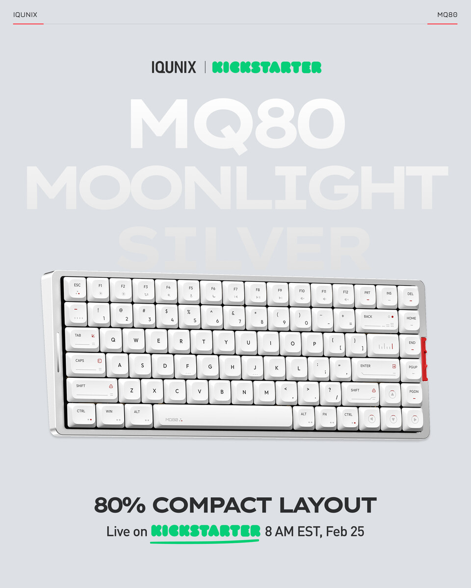 【使用4,5日】IQUNIX MQ80｜NuPhy Kick75付き Amazon.com: IQUNIX MQ80 Low Profile Mechanical Keyboard for