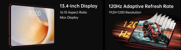 Android 大型平板电脑拥有 120Hz 的屏幕（图片来源：Teclast）