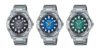 从左至右：卡西欧 Marine Sports MTD-140D-1AV、MTD-140D-2AV 和 MTD-140D-3AV 手表。(图片来源：卡西欧，已编辑）