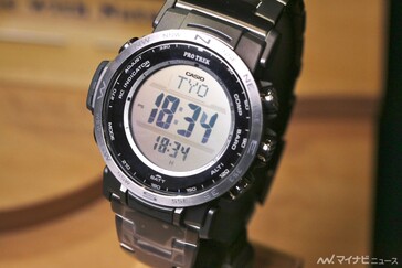即将推出的 Pro Trek Lume Dial 系列手表。(图片来源：Mynavi News）