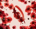 Jennie 特别版 Beats Solo 4 耳机采用鲜艳的宝石红配色。(图片来源：Beats by Dre）
