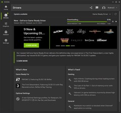在 Nvidia 应用程序中下载 NvidiaGeForce Game Ready 驱动程序 556.12（来源：Own）