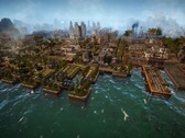 一张展示 Kaiserpunk 中一座城市的图片；该游戏目前在 Steam 上享受 5 折优惠。