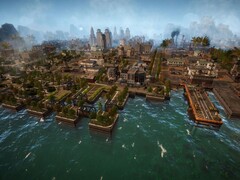 一张展示 Kaiserpunk 中一座城市的图片；该游戏目前在 Steam 上享受 5 折优惠。
