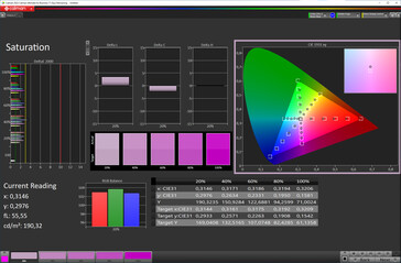 色彩饱和度（目标色彩空间：sRGB；配置文件：自然）--外部显示器