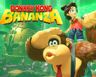 Donkey Kong Bananza 作品展示了大金刚和宝莲以及徽标（图片来源：任天堂美国公司，有编辑）。