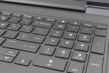 数字键盘的大小与QWERTY键相同，这在许多笔记本电脑上是不常见的。