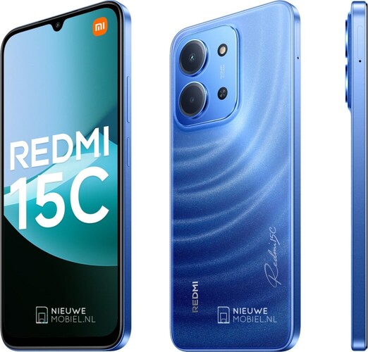 红米 15C 的月光蓝配色。(图片来源：NieuweMobiel）