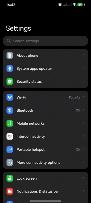 更新后的设置应用(图片来源:u/Square-Opportunity48 via Reddit)