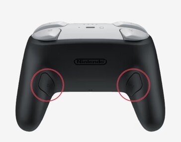 任天堂 Switch 2 Pro 控制器引入了两个可定制的背部按钮。(图片来源：任天堂）