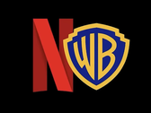 与 WB HBO Max 合并后，Netflix 将成为首屈一指的流媒体平台。图为 Netflix 和 WB 的标志。(图片来源：@actionecomics on X）