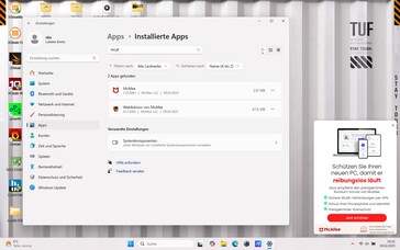 McAfee Webadvisor 和旗帜