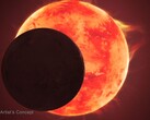 围绕恒星旋转的 TRAPPIST-1 d 行星的艺术家概念图（图片来源：NASA、ESA、CSA、Joseph Olmsted 和 STScI）。