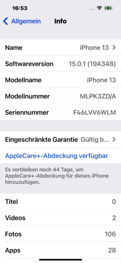 软件Apple iPhone 13 iOS 15