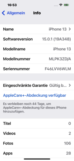 软件Apple iPhone 13 iOS 15