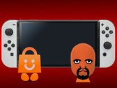 任天堂 Switch 与 3DS eShop 包及前方的 Mii Matt（图片来源：Creative commons/任天堂）