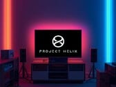 “Helix”项目Xbox游戏主机在客厅中的展示