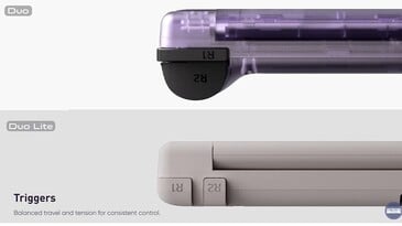 Retroid Pocket Duo 将采用叠放式肩键,而 Pocket Duo Lite 则采用直列式按键。