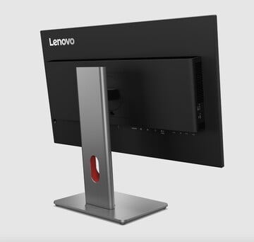 联想 P27UL OLED 显示器的背面视图。
