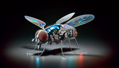 中国微型无人机长约 0.51 英寸。(图片来源：DallE3）