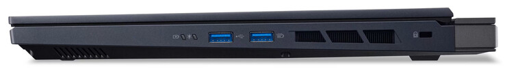 右侧：2 个 USB 3.2 Gen 2 (USB-A)，Kensington 锁插槽