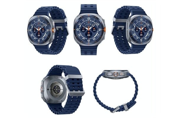 坚固耐用的Galaxy Watch Ultra（2025）在这种蓝色调的映衬下显得格外迷人。(图片来源：PhoneArena/Evan Blass）