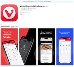 Vivaldi 已在 App Store 上架（来源：Own）