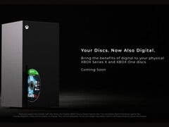 一张突出展示“Xbox 光盘转数字”计划的海报
