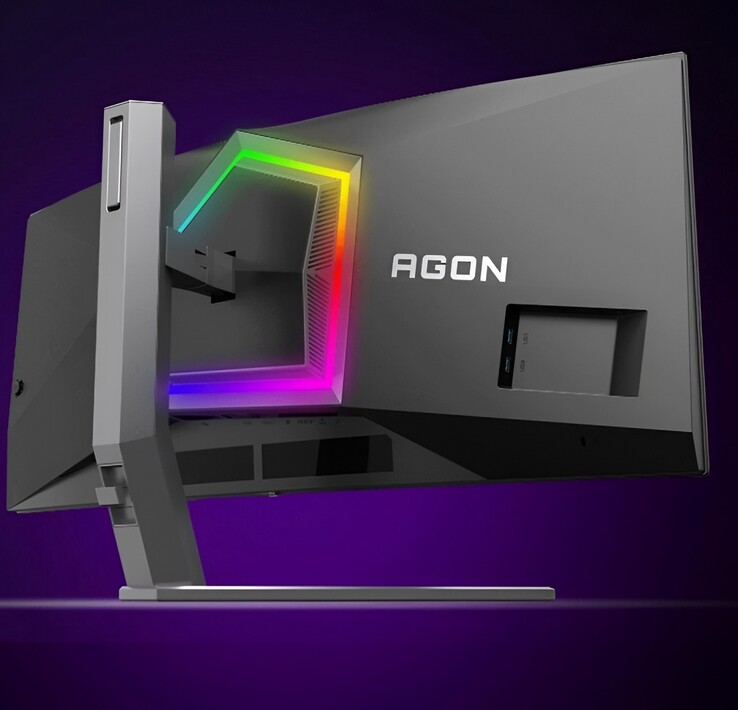 Agon Pro 游戏显示器采用 RGB 灯光。