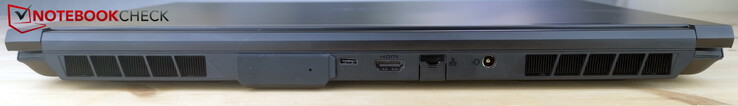 后部。电源端口，LAN，HDMI 2.1，USB-C 3.2 Gen2×1（DisplayPort 1.4a，G-SYNC），OASIS连接