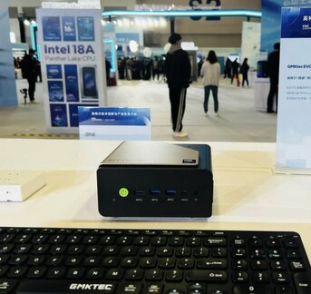 GMKtec Evo-T2 mini PC 也出席了之前的英特尔会议，但几乎没有分享任何细节。(图片来源：GMKtec）