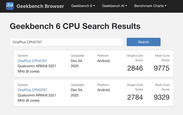 (图片来源：Geekbench）
