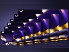 图为海信 U7SG 新产品系列的官方宣传图，显示了所有尺寸。