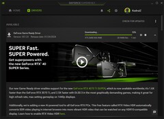 通过GeForce Experience 下载 NvidiaGeForce Game Ready Driver 551.23 软件包 (来源：Own)