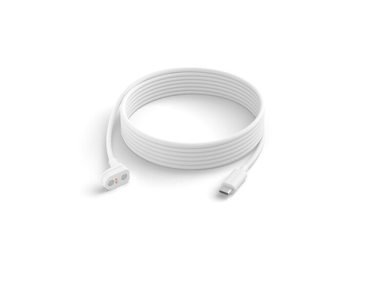 新款飞利浦 Hue 安全摄像头 USB-C 电源线。(图片来源：飞利浦 Hue）