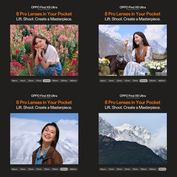 焦距从 14 毫米到 460 毫米不等。