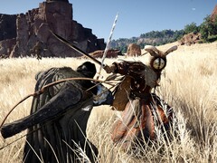 深红沙漠里德恶魔 BOSS 战。(图片来源：Steam）