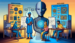 人类与人工智能(图片来源:使用 Dall-e 3 生成)