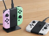 Joy-Con 充电座可以垂直使用，也可以平放在桌子上。(图片来源：任天堂）
