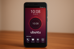 Ubuntu Touch 智能手机人工智能渲染图，Ubuntu Touch 24.04-1.0 发布（图片来源：使用 OpenAI 生成）