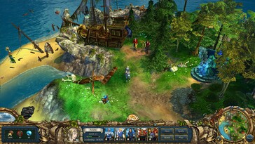 图示:King’s Bounty: Crossworlds 的游戏截图。