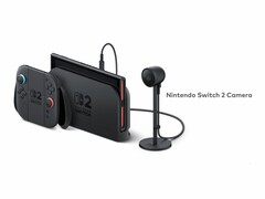 任天堂 Switch 2 相机通过 USB-C 接口与任天堂 Switch 2 相连（图片来源：任天堂）