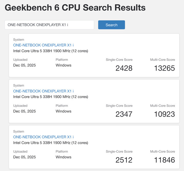 (图片来源：Geekbench）