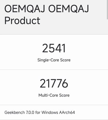 18核N1X配置的Geekbench测试结果