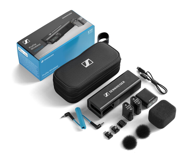 Profile Wireless 及其包装盒内的所有物品。(来源：森海塞尔）