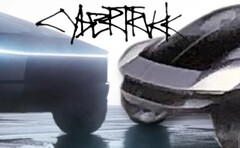 对埃隆-马斯克来说,早先设计特斯拉 Cybertruck 的努力显然不够前卫。(图片来源:特斯拉/@WalterIsaacson - 已编辑)