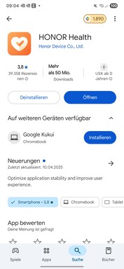 Honor 设置健康应用程序